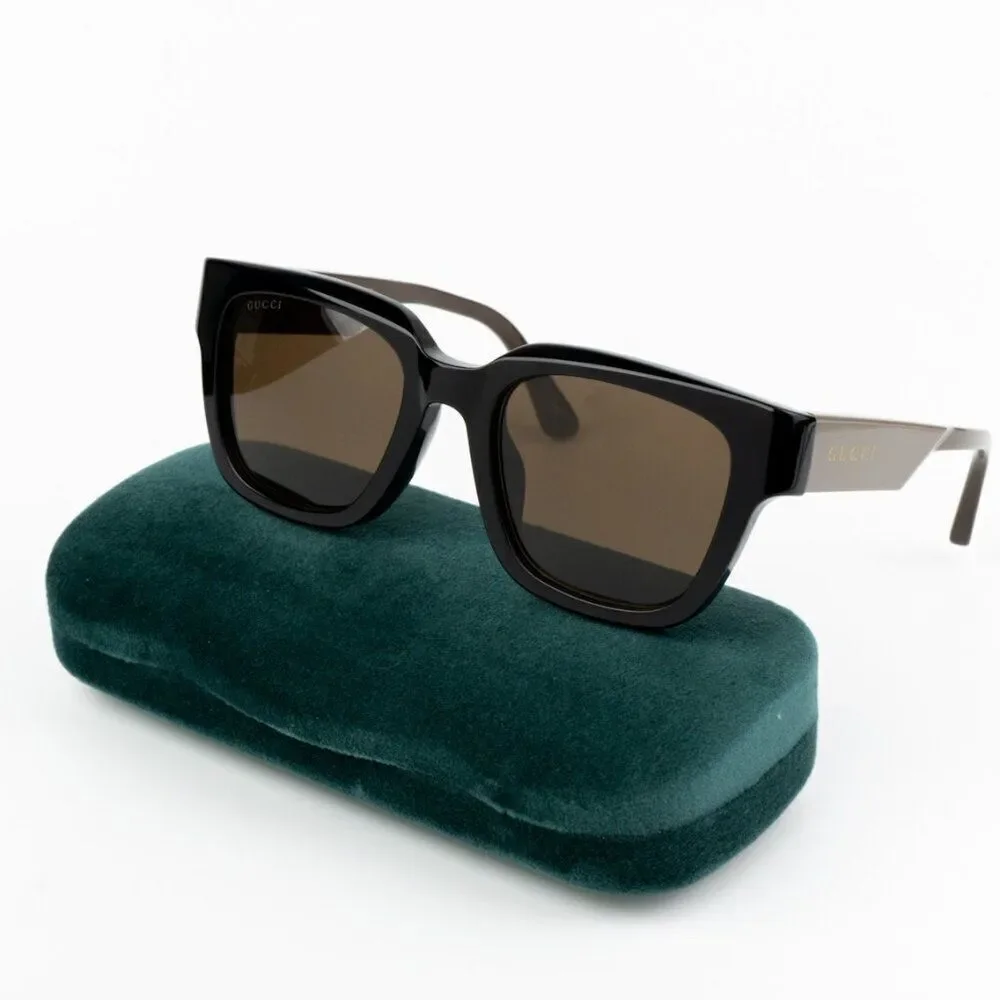 SALE! NEW Gucci GG1670SK 004 Black Green Brown Unisex Square Sunglasses